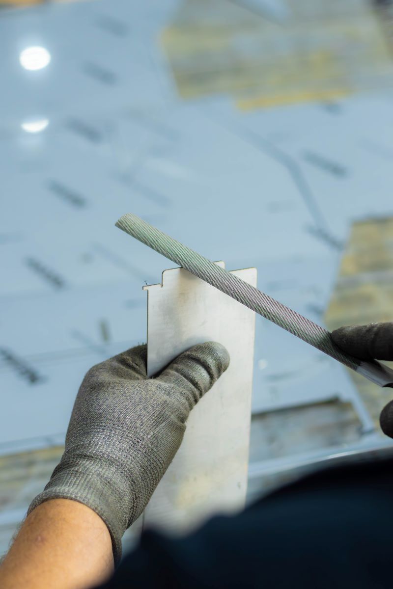 retrabalho na fabricação metálica