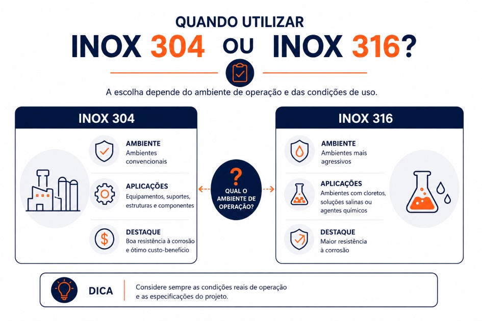 infográfico peças metálicas para indústria alimentícia