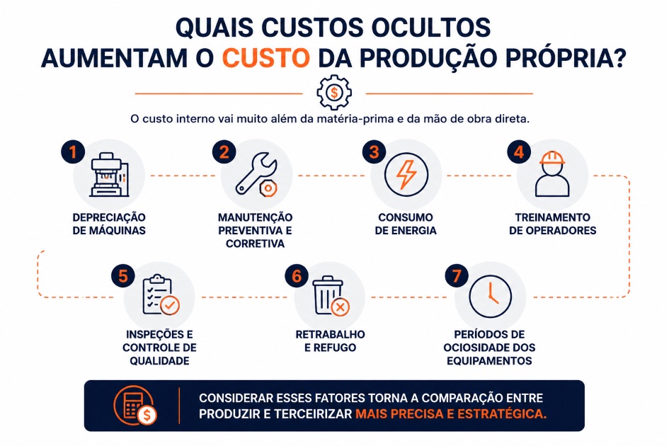 infográfico quando terceirizar caldeiraria compensa